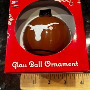Texas Longhorn Glass Ball Ornament